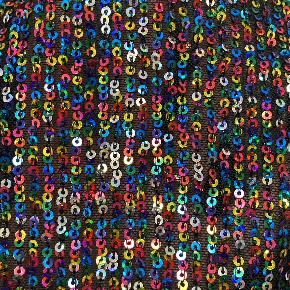 Alter’d State‎ Sequin Mesh Top Faux Wrap V Neck multicolored Size M - Picture 7 of 11